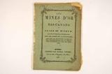 Brochure (Les mines d'or du Bas-Canada, ou, Guide du mineur : contenant d'importans renseignements sur les mines de la Chaudière ainsi que les principales clauses du bill passé récemment par la législature canadienne au sujet des mines d'or). Page de titre avec annotation