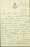 Document (Lettre de Georges Baby à Sir George)