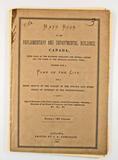 Brochure (Hand book to the parliamentary and departmental buildings, Canada, with plans of the buildings indicating the several offices and the names of the officials occupying them ; together with a plan of the city and a short sketch of the valley of the Ottawa and every object of interest in the neighbourhood ; also lists of members of the Privy Council, local governments, senators, members of the House of Commons and local legislatures, &c., &c., &c.). Page de titre