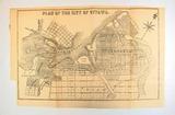 Brochure (Hand book to the parliamentary and departmental buildings, Canada, with plans of the buildings indicating the several offices and the names of the officials occupying them ; together with a plan of the city and a short sketch of the valley of the Ottawa and every object of interest in the neighbourhood ; also lists of members of the Privy Council, local governments, senators, members of the House of Commons and local legislatures, &c., &c., &c.). Carte