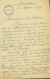 Document (Lettre de Georges Baby à J. Adolphe Renaud)