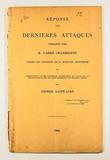 Brochure (Réponse aux dernières attaques dirigées par M. l'abbé Chandonnet contre les partisans de la méthode chrétienne : et commentaires sur des documents authentiques qui dévoilent les machinations de MM. les abbés Chandonnet et Benjamin Paquet). Page de titre
