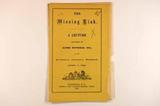 Brochure (The missing link : a lecture delivered by Alfred Whitehead, Esq., at the Mechanics' Institute, Woodstock, April 7, 1869). Page de titre