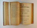 Brochure (La question constitutionnelle : le lieutenant-gouverneur a fait son devoir en respectant le droit : opinions des auteurs et des journaux : les libéraux sont les vrais et les seuls violateurs de la constitution). Page de titre avec date manuscrite