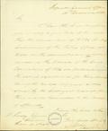 Document (Lettre de James F. Baby à  William Bent Berczy)