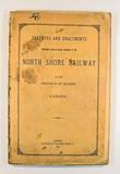 Brochure (Statutes and enactments concerning railways having reference to the North Shore Railway of the province of Quebec, Canada). Page de titre