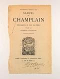 Brochure (Documents inédits sur Samuel de Champlain, fondateur de Québec). Page de titre avec signature