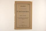 Brochure (Éloge sur la vie et les oeuvres de M. l'abbé Hyacinthe Martial). Page de titre