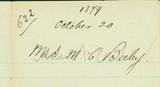 Document (Lettre de William Lewis Baby et Eliza Chapman à Anonyme)