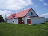 Grange-étable. Côté sud-est. Vue latérale