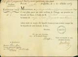 Document (Onze lettres de change de l'Intendant Bigot sur le Trésorier général des colonies à Paris, au comte des dépenses générales du Canada)