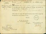 Document (Onze lettres de change de l'Intendant Bigot sur le Trésorier général des colonies à Paris, au comte des dépenses générales du Canada)