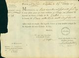 Document (Onze lettres de change de l'Intendant Bigot sur le Trésorier général des colonies à Paris, au comte des dépenses générales du Canada)