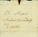 Document (Lettre de la veuve Baby à François Baby)