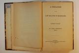 Brochure (A treatise on the law relating to marriages, in Lower Canada). Page de titre