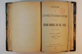 Brochure (Rapport de l'École d'agriculture et de la ferme-modèle de Ste-Anne pour les années 1861-1862). Page de titre avec note manuscrite attribuant l'ouvrage à M. Pilote