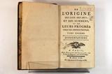 Livre (De l'origine des loix, des arts, et des sciences; et de leurs progrès chez les anciens peuples (Tome VI)). Page de titre avec signature