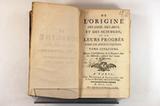 Livre (De l'origine des loix, des arts, et des sciences; et de leurs progrès chez les anciens peuples (Tome V)). Page de titre avec signature