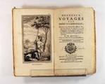 Livre (Nouveaux voyages aux Indes occidentales : contenant une relation des différens peuples qui habitent les environs du grand fleuve Saint-Louis, appelé vulgairement Mississipi, leur religion, leur gouvernement, leurs moeurs, leurs guerres & leur commerce (Tome I)). Page de titre et frontispice