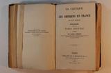 Brochure (La critique et les critiques en France au XIXe siècle : discours, suivi de Paris nouveau : poème). Page de titre