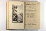Livre (Collection de tous les voyages faits autour du monde, par les différentes nations de l'Europe (Tome I)). Page de titre avec frontispice