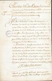 Document (Ordre aux Bourgeois et maîtres de canots qui vont à Détroit et aux postes de se mettre sous les ordres du sieur de La Pérade)