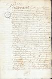 Document (Quittance par les Ursulines à messire Louis de La Corne et autres de la somme de 5000 livres pour la dot de Reine Lepage, dite du Bienheureux Louis de Gonzague)