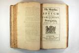 Livre (His Majesties gracious speech to both Houses of Parliament, at their prorogation, on Wednesday the 9th of June 1675). Page de titre