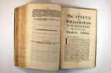 Livre (The speech of William Penn to His Majesty, upon his delivering the Quakers address). Page de titre