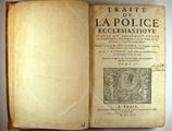 Livre (Les oeuvres de Me René Choppin... (Tome IV)). Page de titre avec signature et frontispice