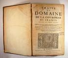 Livre (Les oeuvres de Me René Choppin...(Tome II)). Page de titre avec frontispice et signature