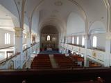 Chapelle des Soeurs de Notre-Dame du Perpétuel Secours. Vue intérieure de la nef vers le choeur