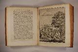 Livre (Voyage historique de l'Amérique méridionale fait par ordre du roi d'Espagne par Don George Juan, commandeur d'Aliaga dans l'ordre de Malthe, et commandant de la Compagnie des gentils-hommes gardes de la marine et par Don Antoine de Ulloa, lieutenant de la même compagnie, tous deux capitaines de haut-bord de l'armée navale du roi d'Espagne, membres des sociétés royales de Londres et de Berlin, & correspondans de l'Académie des sciences de Paris : ouvrage orné des figures, plans et cartes nécessaires et qui contient une histoire des Yncas du Pérou, et les observations astronomiques & physiques, faites pour déterminer la figure et la grandeur de la terre (Tome II)). Intérieur de l'imprimé