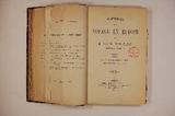 Livre (Journal d'un voyage en Europe, 1819-1820). Page de titre
