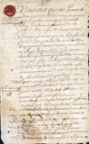Document (Jugement en faveur de Louis de Chapt de Lacorne contre Élizabeth Mignot, veuve de Michel Bouvet)