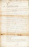 Document (Contrat de mariage de Michel Chartier de Lotbinière et Louise Madeleine Chaussegros de Léry)