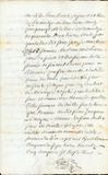 Document (Arrangement entre M. de Maricourt et Joseph de Monic, tuteur des enfants mineurs de M. de Sainte-Hélène, pour l'entretien de Jacques Lemoine de Sainte-Hélène)