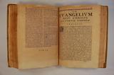 Livre (Cornelii clansenii leerdamensis, S.T.D. et prof. Lovaniensis, episcopi & prensis, Tetrateuchus, sive commentarius in sancta Iesu Christi evangelia). Intérieur de l'imprimé
