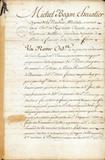Document (Ordonnance obligeant Adam, Rivard & autres à défricher leurs terres et le sieur Levrard à concéder des terres à Massicor et Carignan dans St-Pierre-les-Becquets)