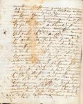 Document (Saisie des effets et biens des moulins à scie de Louis Lepage de Ste-Claire, à la requête de René Gaudron de Chênevert, procureur de M. Varin, commissaire de la marine)