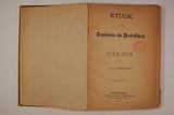 Brochure (Étude sur les territoires du Nord-Ouest du Canada). Page de titre