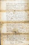 Document (Concession d'emplacement, près du moulin, par de Belmont à Antoine Boudria)