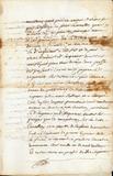 Document (Concession de terre de 2 arpents par 25, en haut bois à Boucherville par Pierre Boucher de Boucherville à Jean Bellet dit La Chaussée)