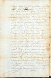 Document (Concession de terre à la Côte St-Charles de Longueuil par Charles Lemoine de Longueuil à Jean Cailloux dit Baron)