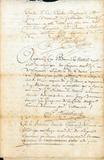 Document (Concession de terre à la Côte St-Charles de Longueuil par Charles Lemoine de Longueuil à Jean Cailloux dit Baron)