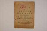 Brochure (Précis ou Abrégé d'un acte, qui pourvoit à la plus grande sureté [sic] du Bas-Canada , passé le 30me [i.e. 31ème] may, dans la trente-quatriéme [sic] année du règne de Sa Majesté). Page de titre
