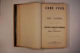 Livre (Code civil du Bas-Canada (Volume III)). Page de titre française