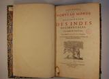 Livre (L'histoire du Nouveau Monde ou Description des Indes occidentales, contenant dix-huict livres). Page de titre