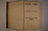Livre (Code civil du Bas-Canada (Volume I)). Page de titre en anglais