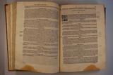 Livre (Primo volume, & Seconda editione delle navigationi et viaggi in molti lvoghi corretta, et ampliata, nella qvale si contengono la descrittione dell'Africa, & del paese del Prete Ianni, con varij viaggi, dalla Città di Lisbona, & dal Mar Rosso à Calicut, & insin' all'isole Molucche, doue nascono le Spetierie, Et la Nauigatione attorno il Mondo : Aggiuntoui di nuouo La Relatione dell'isola Giapan, nuouamente scorperta nella parte di Settentrione. Alcuni Capitoli appartenenti alla Geographia estratti dell' Historia del S. Giouan di Barros Portoghese. Tre Tauole di Geographia in disegno, secondo le Carte da nauigare de Portoghesi, & fra terra secondo gli scrittori che si contengono in questo volume. Un' Indice molto copioso, delle cose di Geographia, costumi, spetierie, & altre cose notabili, che in esso si contengono (Volume I)). Intérieur de l'imprimé